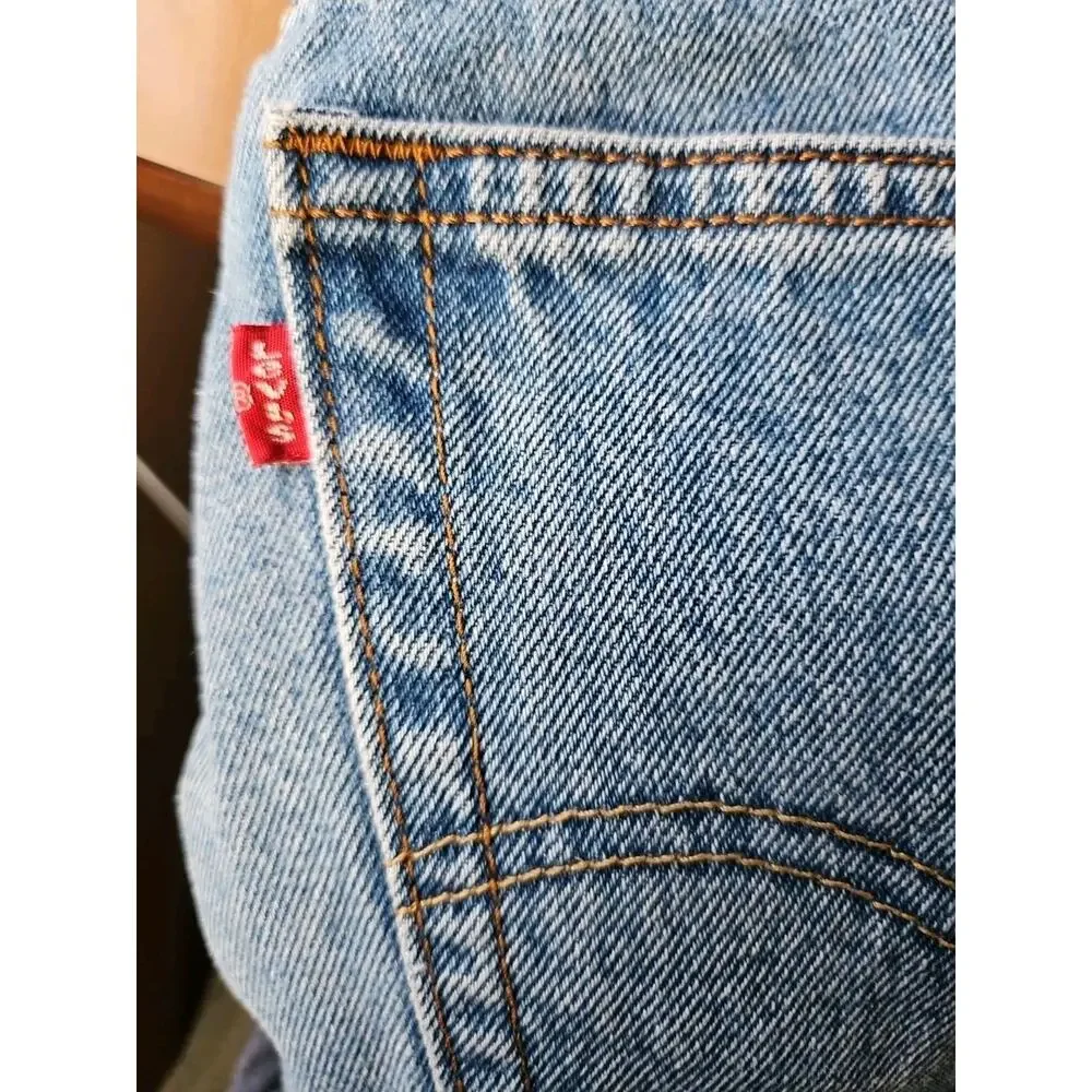 Levi's 505 Jean Shorts Mens 38 Blue Regular Fit Denim 100% Cotton
